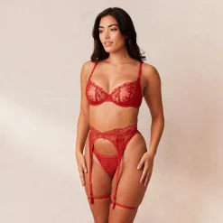 Carmen Intimates BH (sæt) - Rødbrun