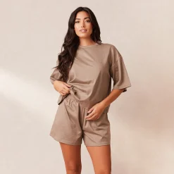 Classic Fleece Oversized Pyjamashorts - Fawn