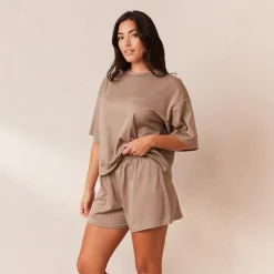Classic Fleece Oversized Pyjamashorts - Fawn