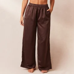 Classic Satin Pyjamabukser - Chokolade
