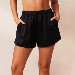 Classic Satin Pyjamashorts - Sort