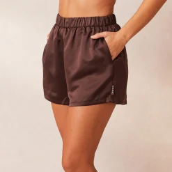 Classic Satin Pyjamashorts - Chokolade