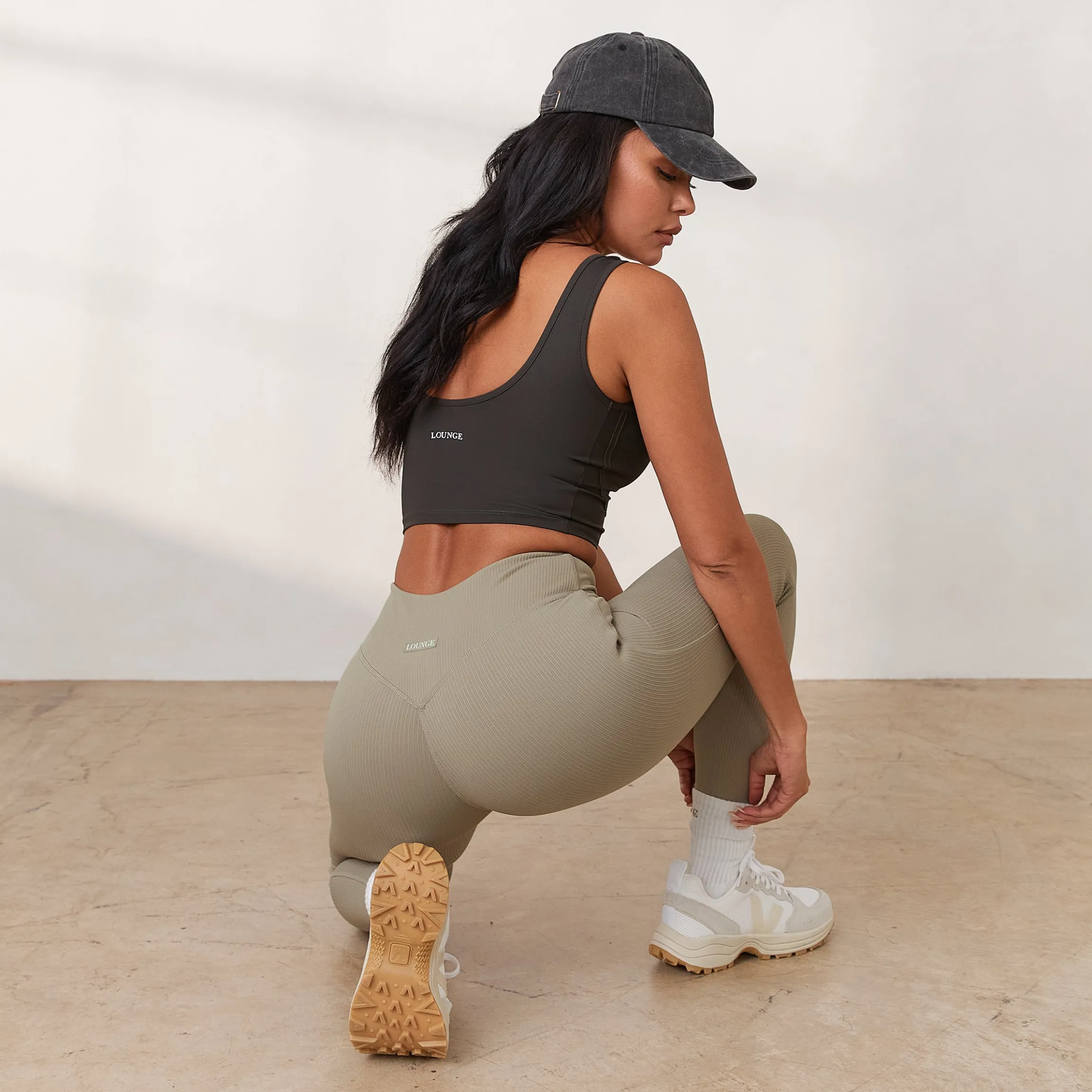 Cosy Ribbede Leggings - Mørkebrun