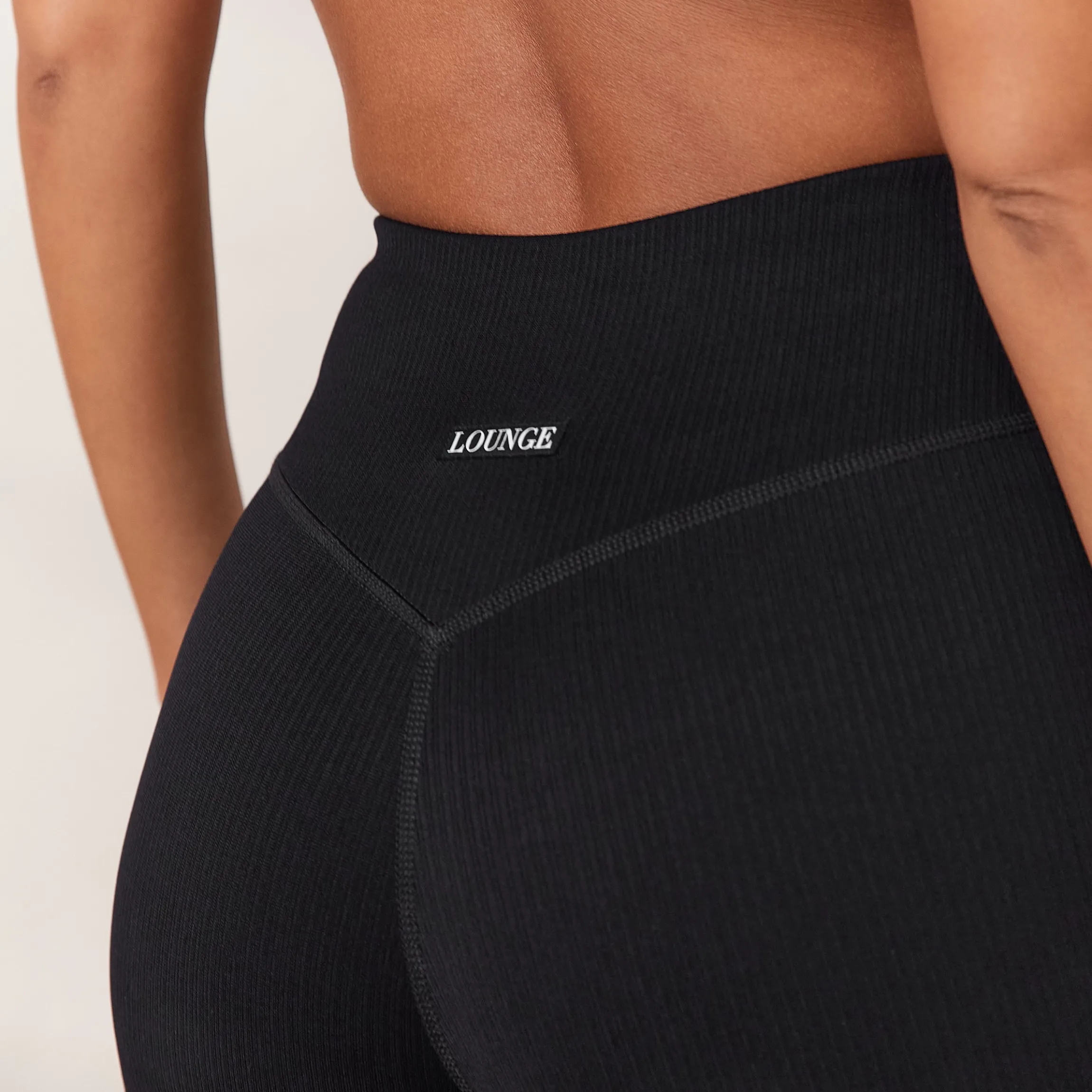 Cosy Ribbede Leggings - Sort