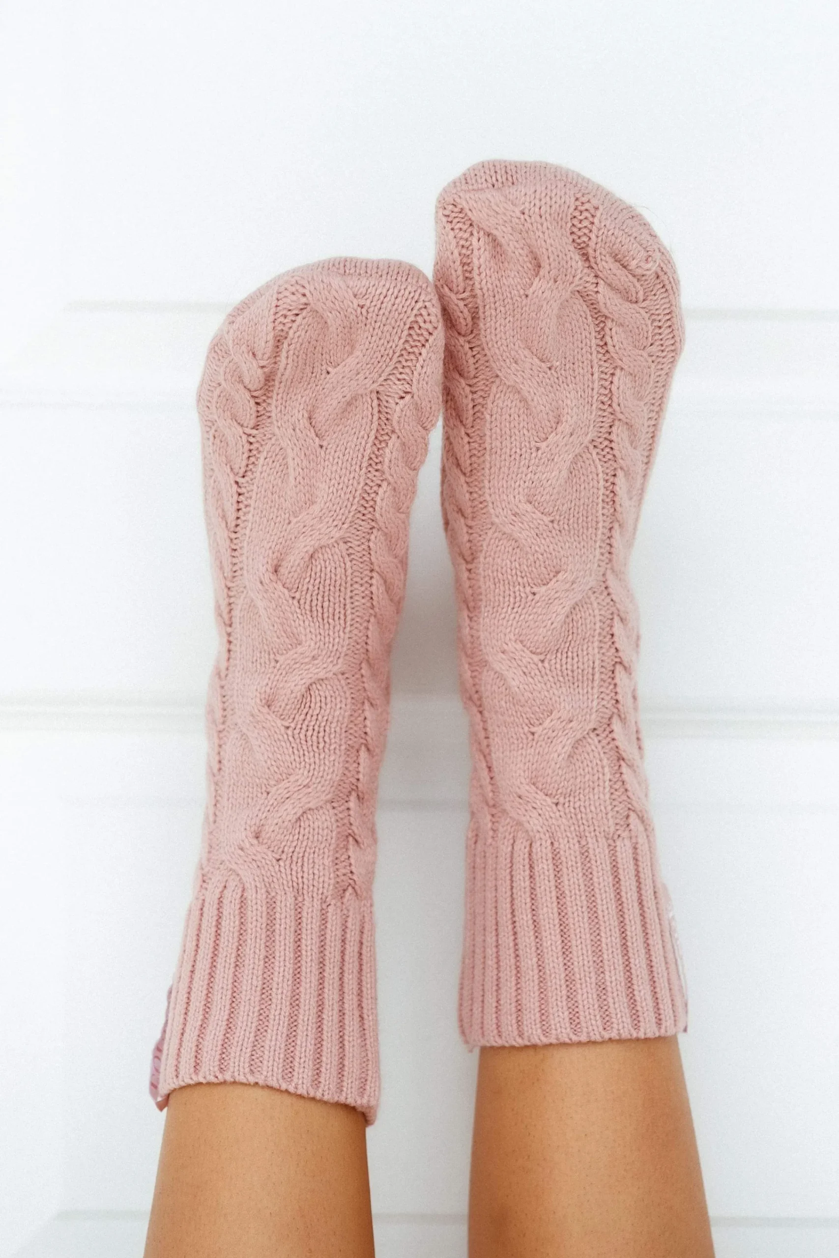 Cosy Strikkede Strømper - Pink