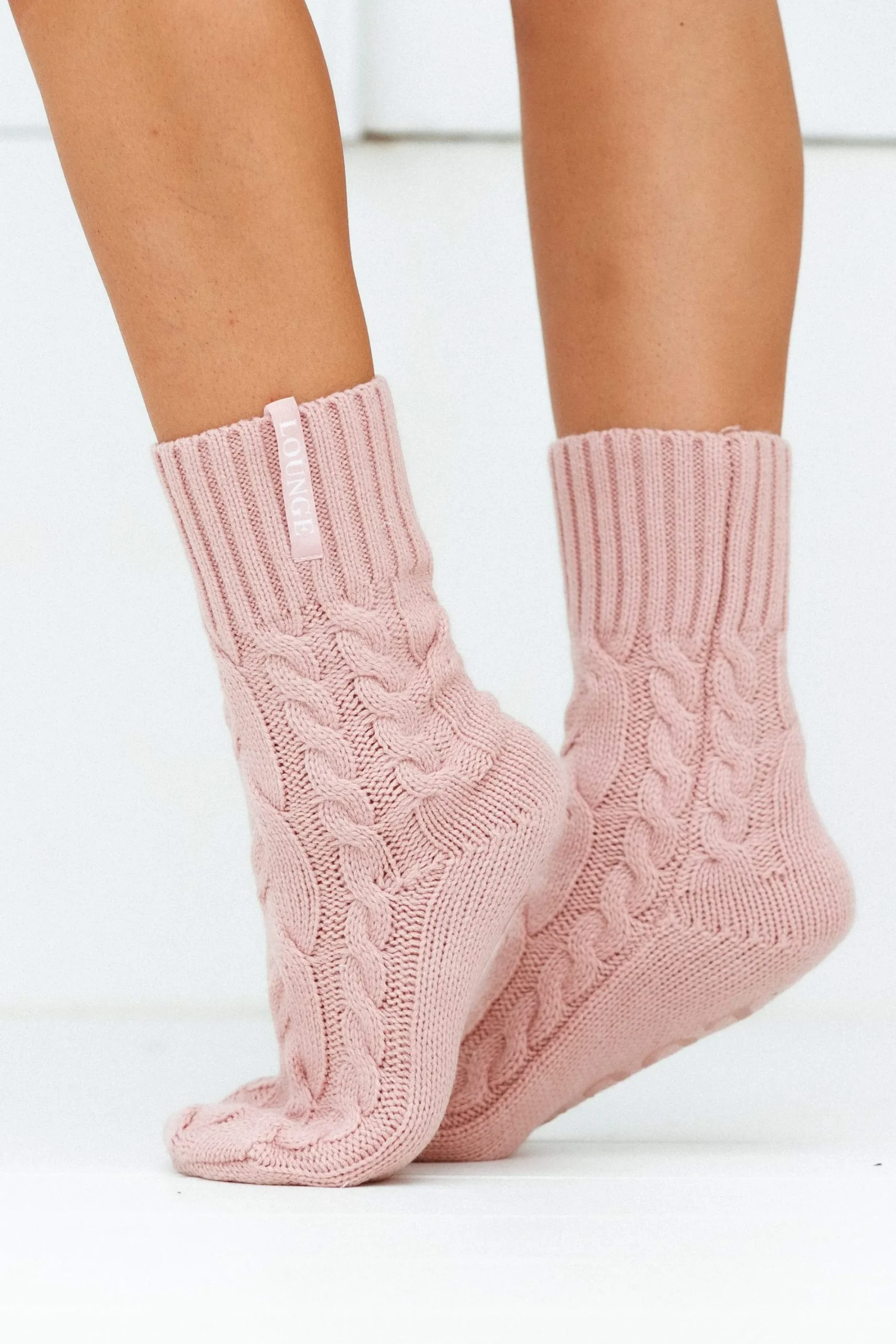 Cosy Strikkede Strømper - Pink