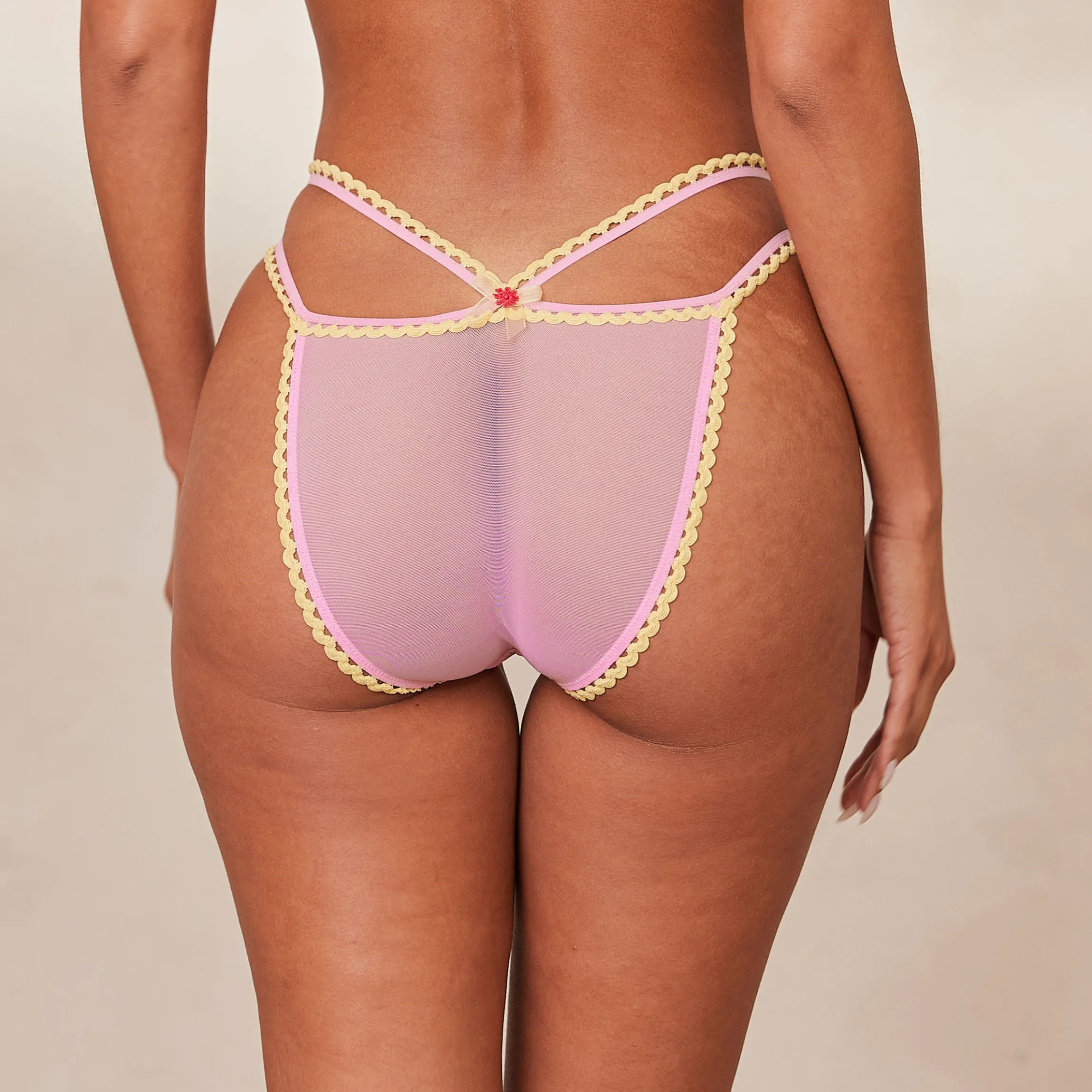 Daisy Embroidered Trusser - Pink