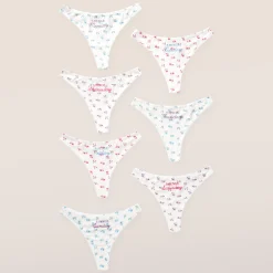 Days of the Week Thongs (7-pakke) - Blomsterprint
