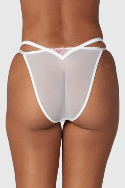 Ditsy Embroidered Trusser - Hvid