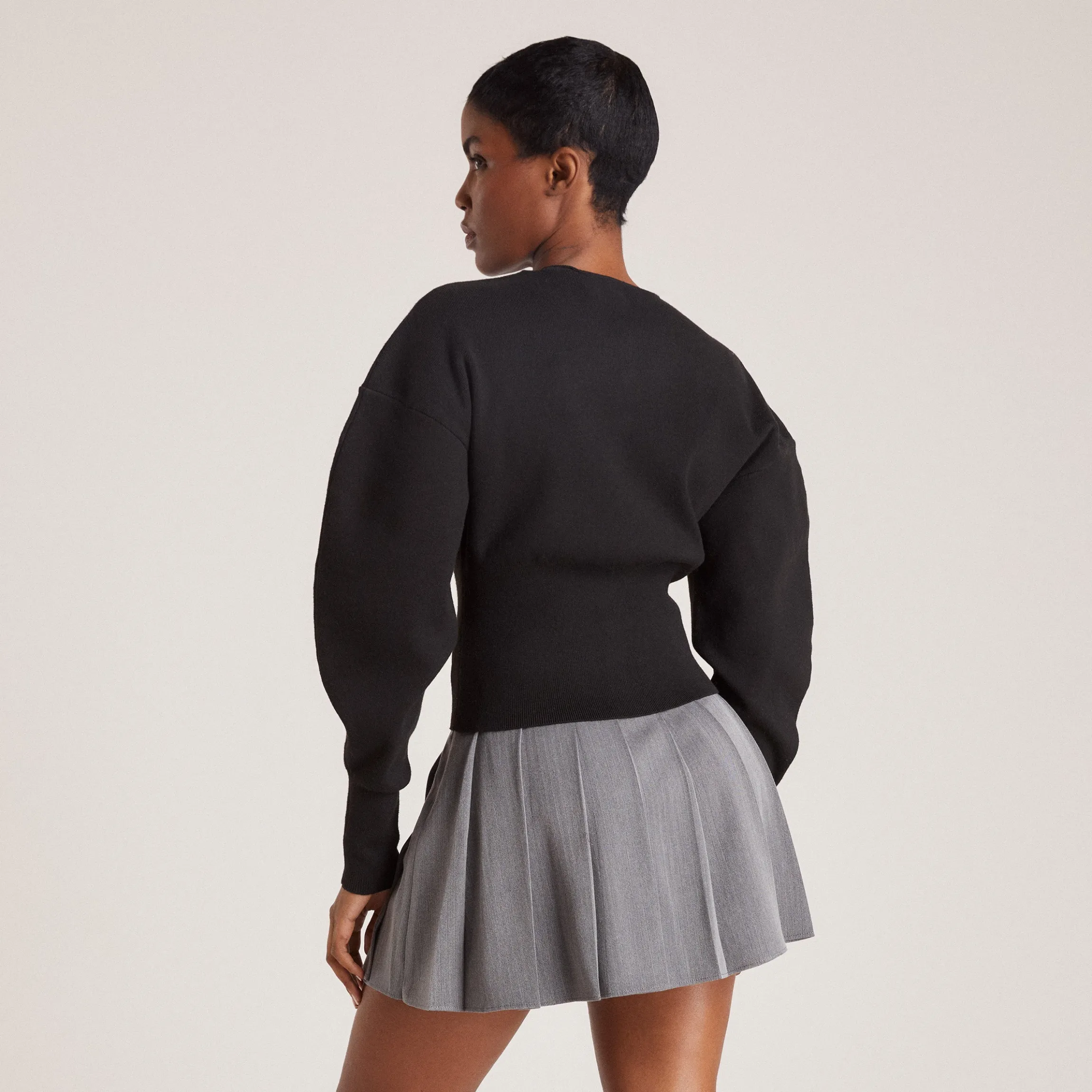Figursyet Cardigan - Sort
