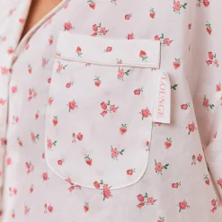 Floral Pyjama Skjorte - Hvid Print
