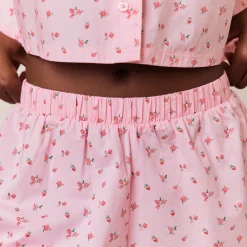 Floral Pyjama Skjorte - Pink Print