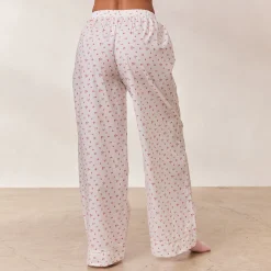 Floral Pyjamabukser - Hvid Print