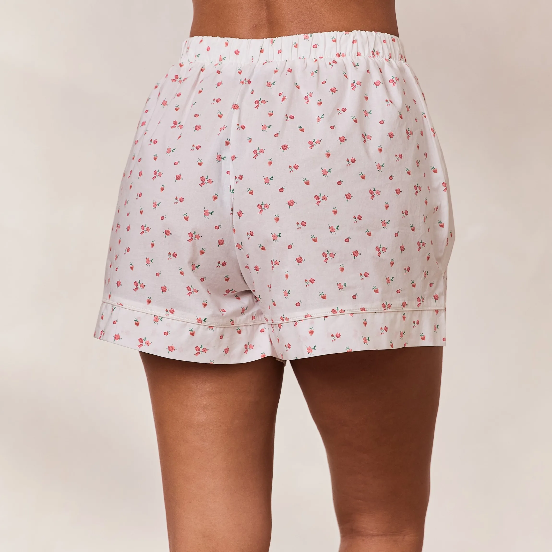 Floral Pyjamashorts - Hvid Print