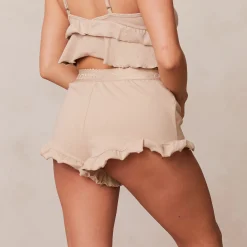 Frill Pyjamashorts - Mink
