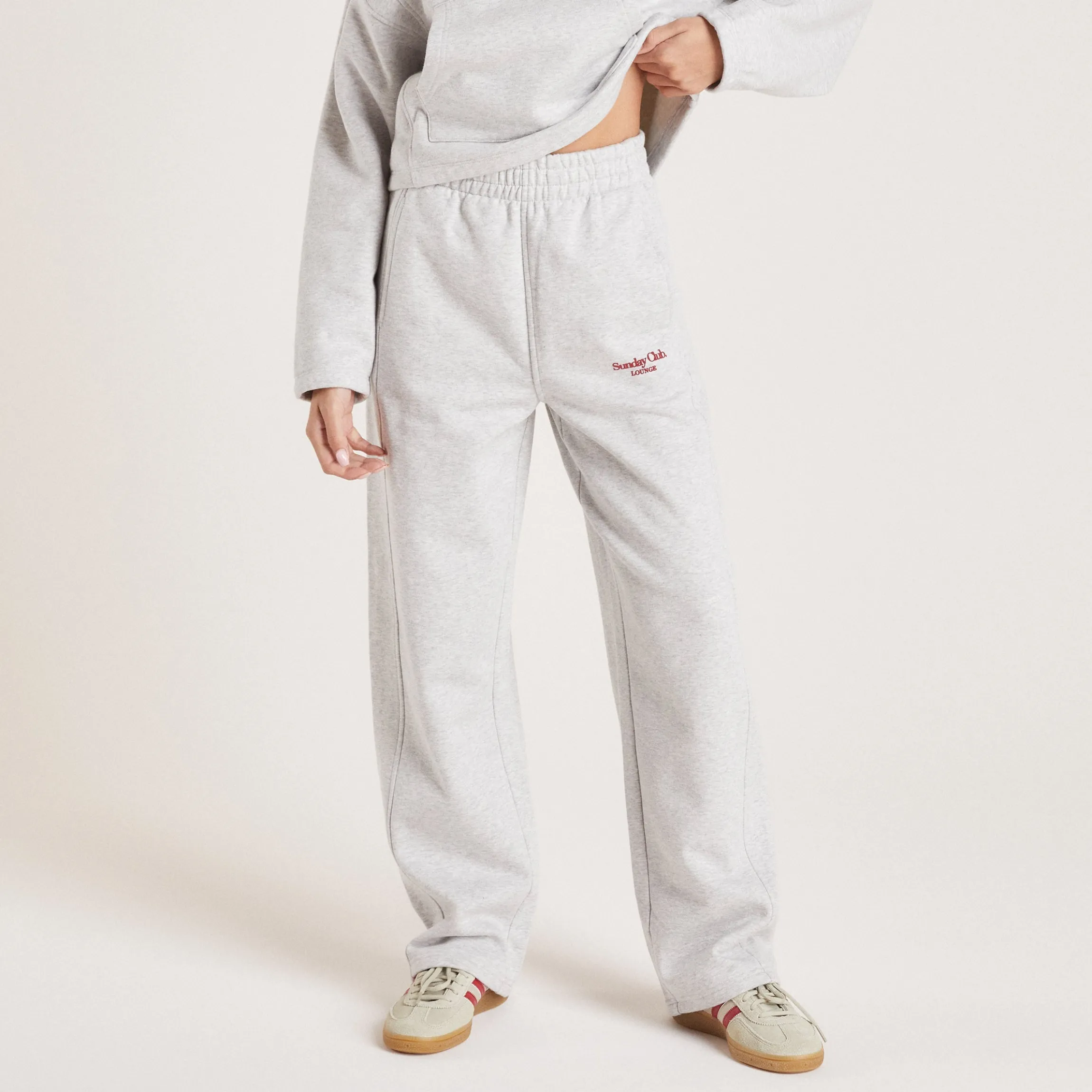 Joggingbukser med Lige Ben - Grå Marl