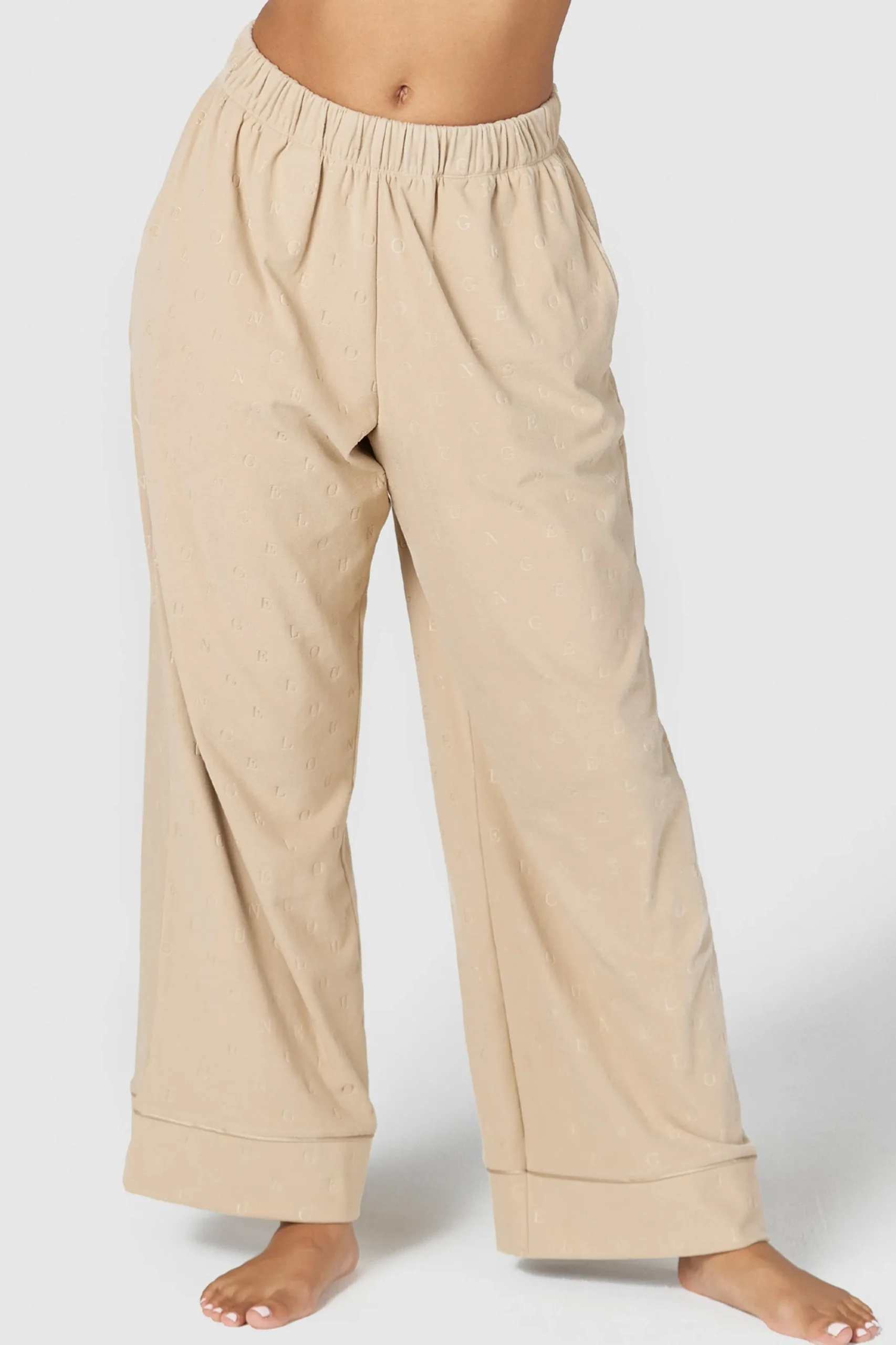 Luxury Embossed Pyjamabukser - Mink