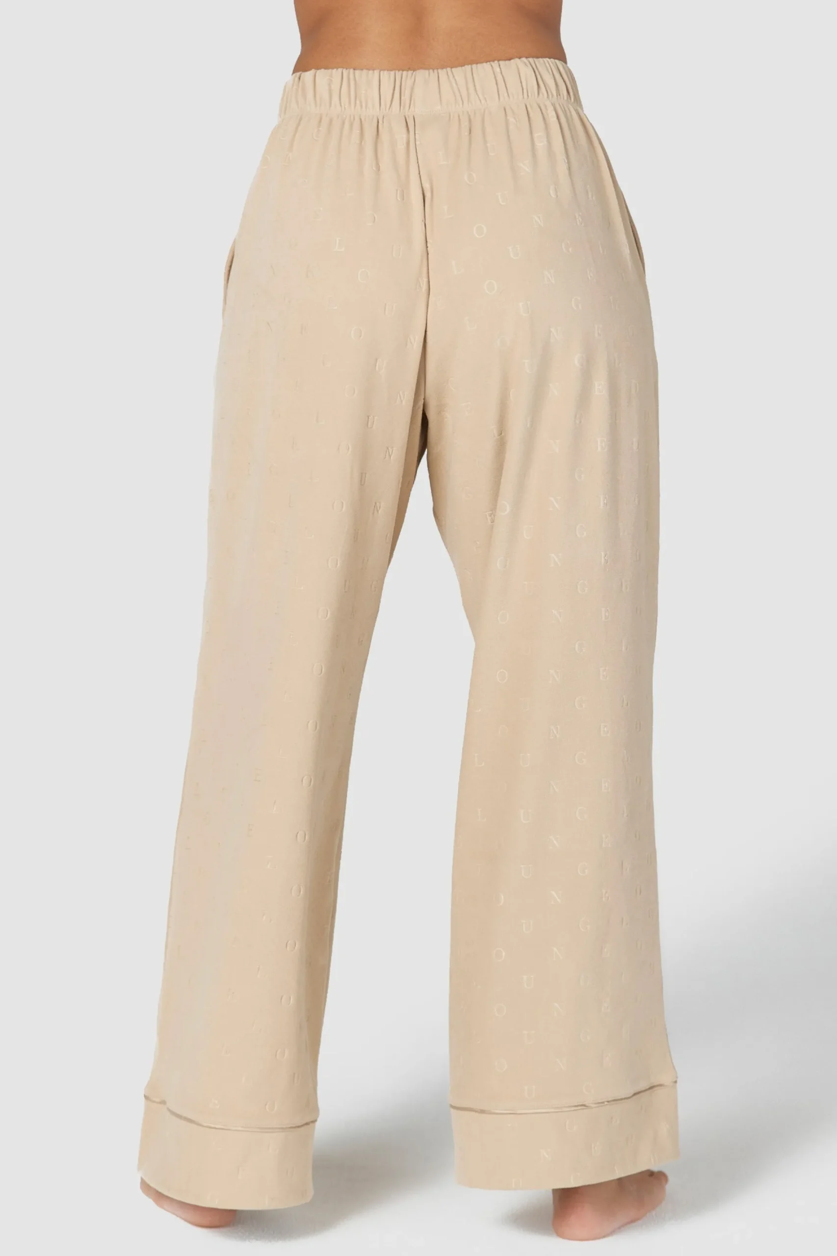 Luxury Embossed Pyjamabukser - Mink