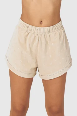 Luxury Embossed Pyjamashorts - Mink