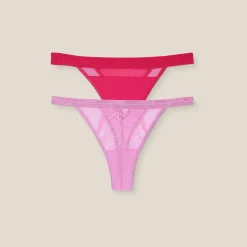 Mesh/Royal G-strenge i begrænset oplag (2 Pack) - Pink