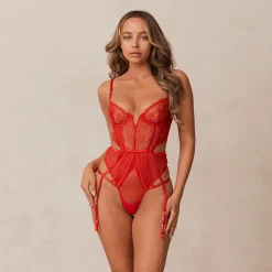 Mila Intimates Bodysuit - Rød