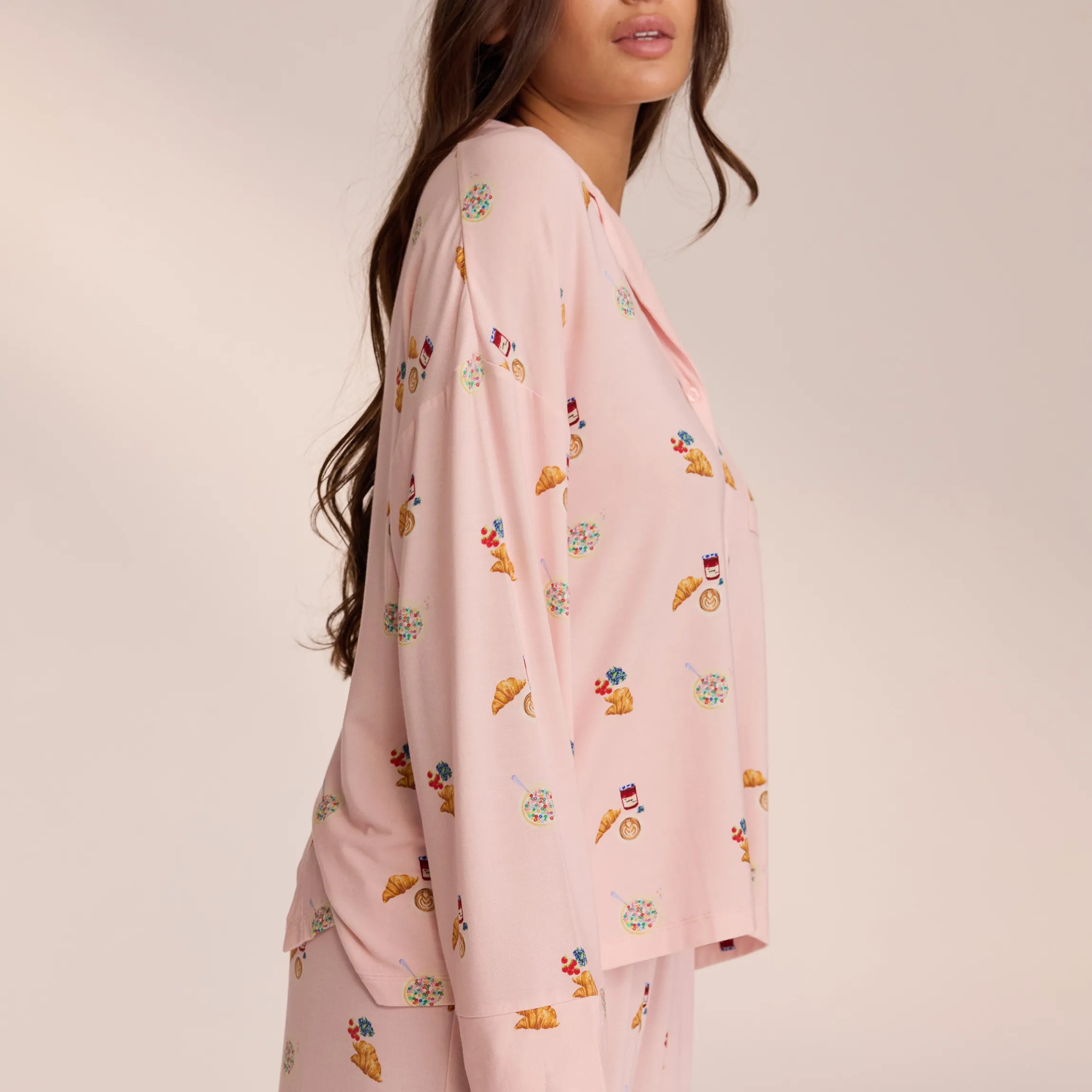 Modal Pyjama Skjorte - Pink