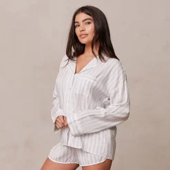 Pinstripe Pyjama Shirt - Rimfrost