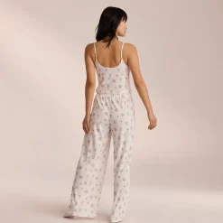 Pointelle Pyjamabukser - Hvid Floral