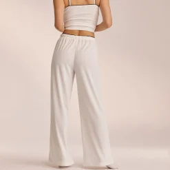 Pointelle Pyjamabukser - Hvid