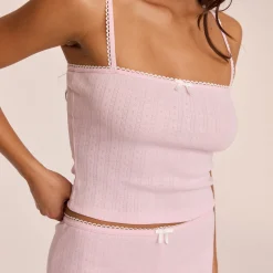 Pointelle Pyjamashorts - Pink