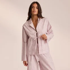 Pyjamasskjorte i Bomuld - Lilla