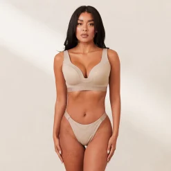 Ribbed Mindful BH - Mink
