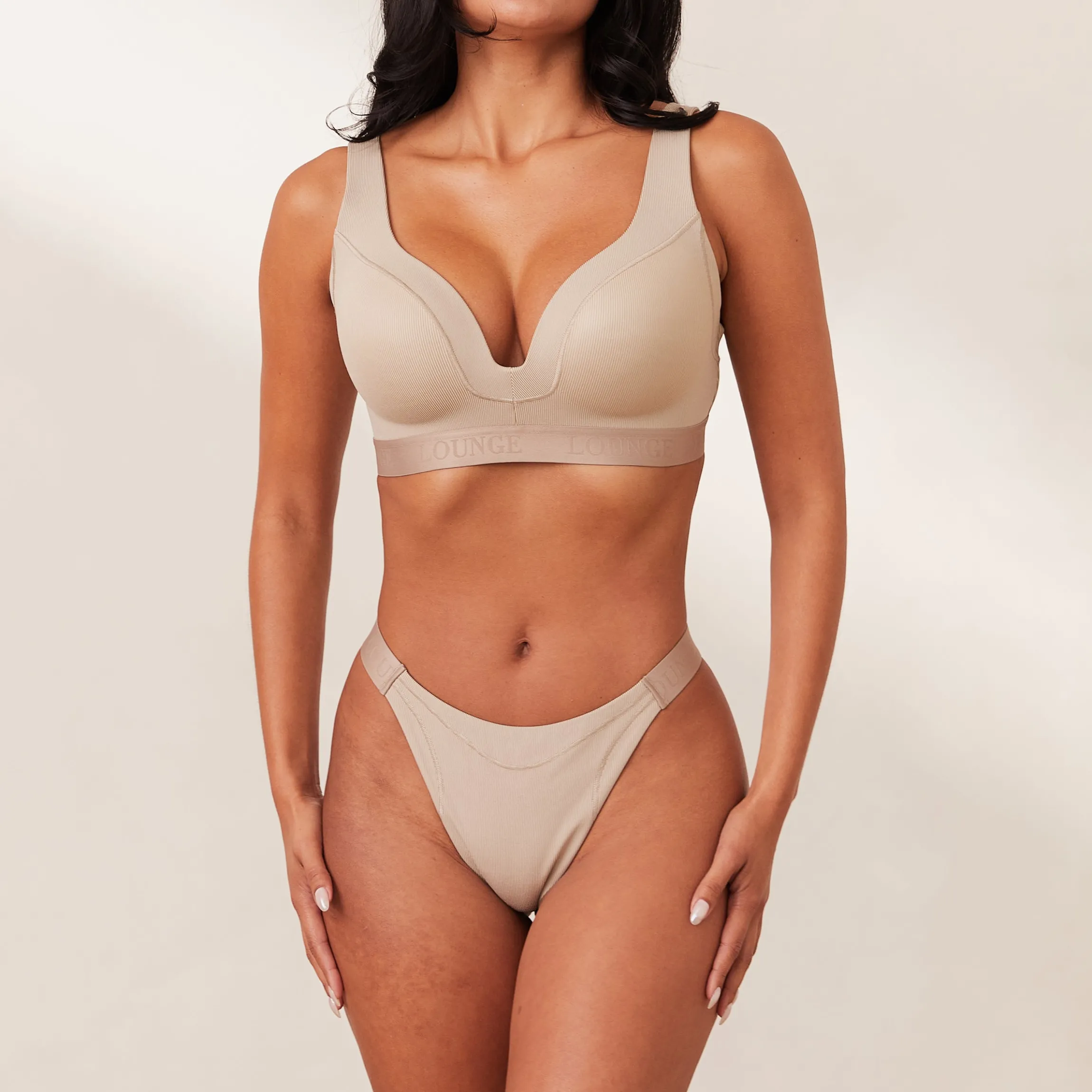 Ribbed Mindful BH - Mink