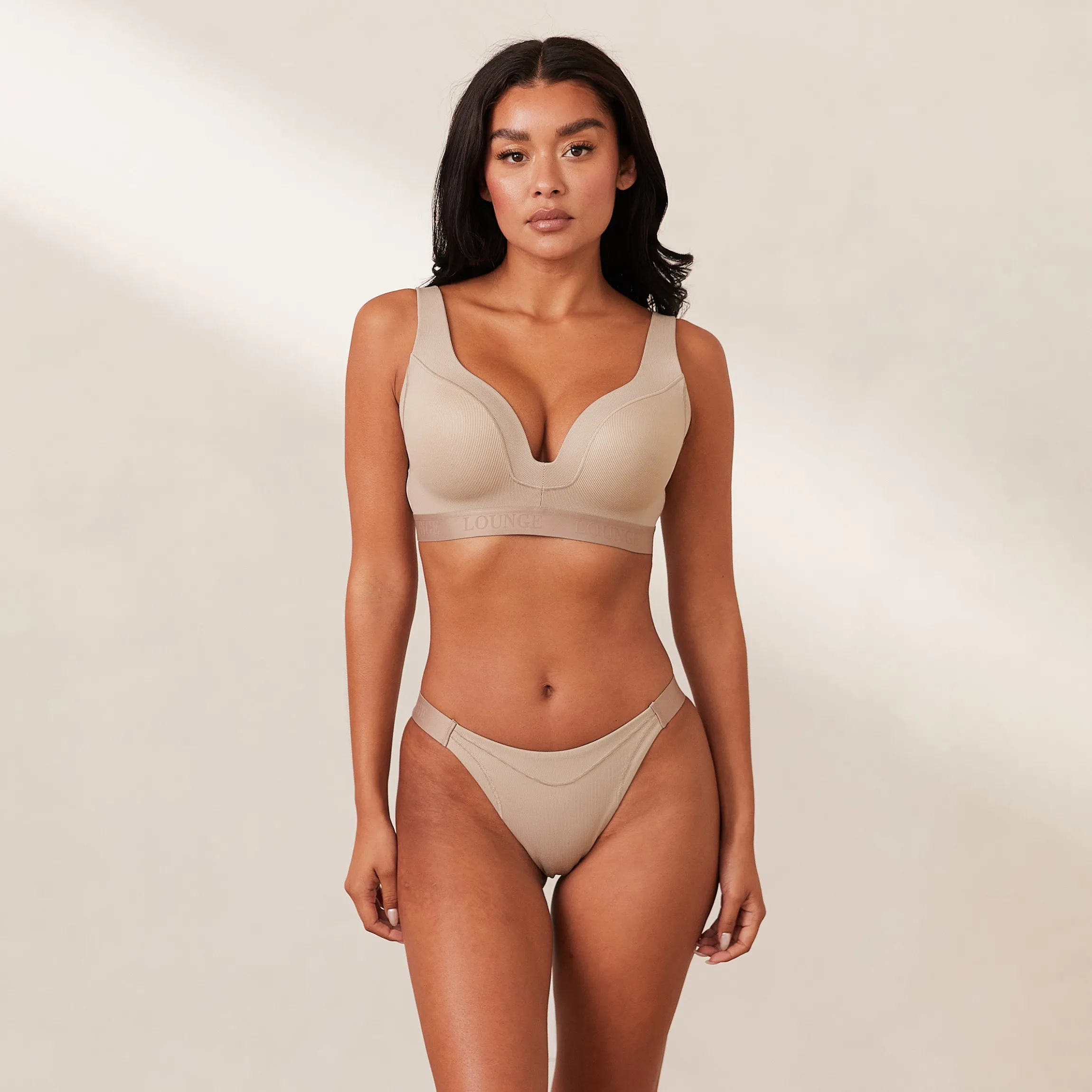 Ribbed Mindful BH - Mink