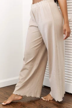 Ruffle Pyjamabukser - Mink