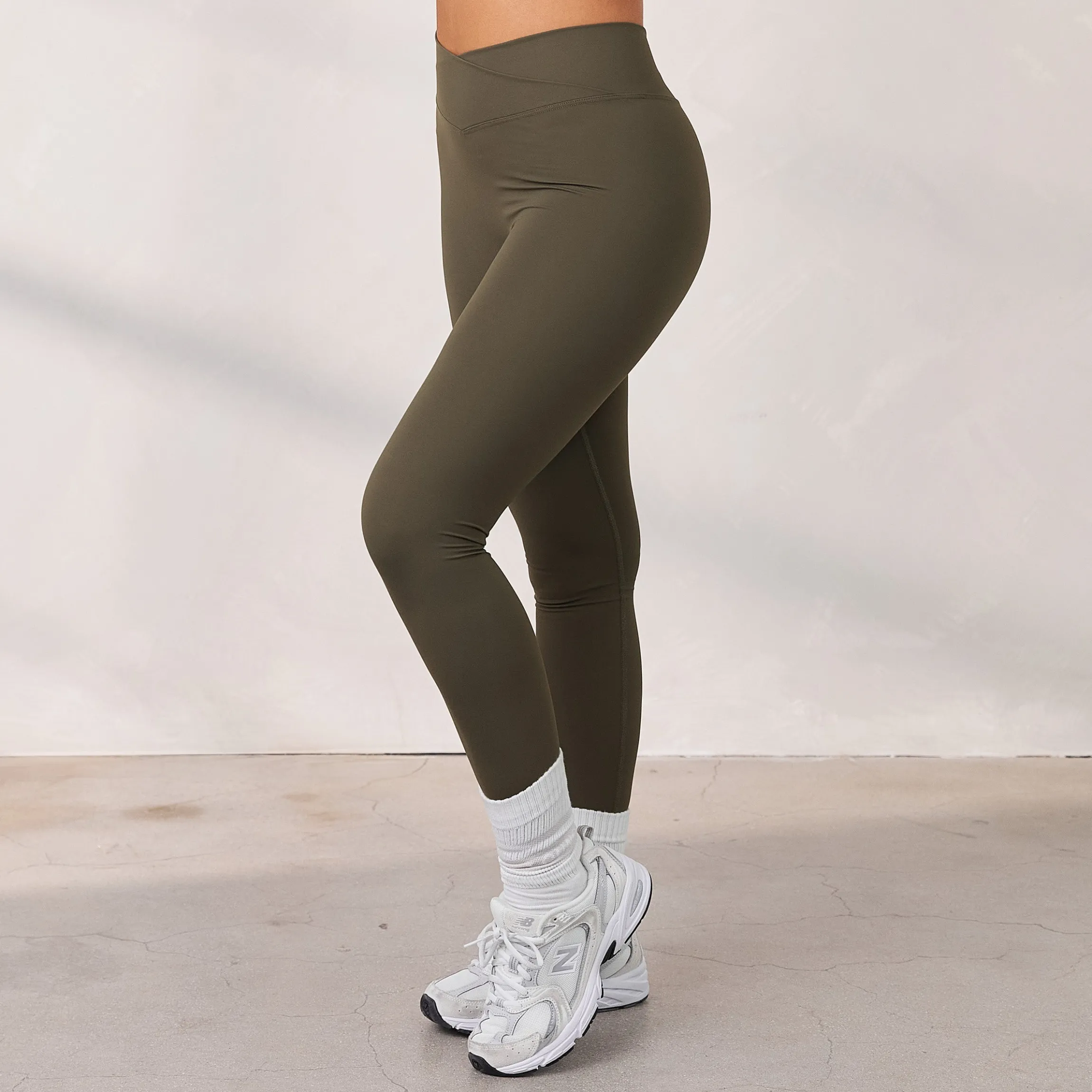 Silhouette Crossover-Leggings - Cederbrun