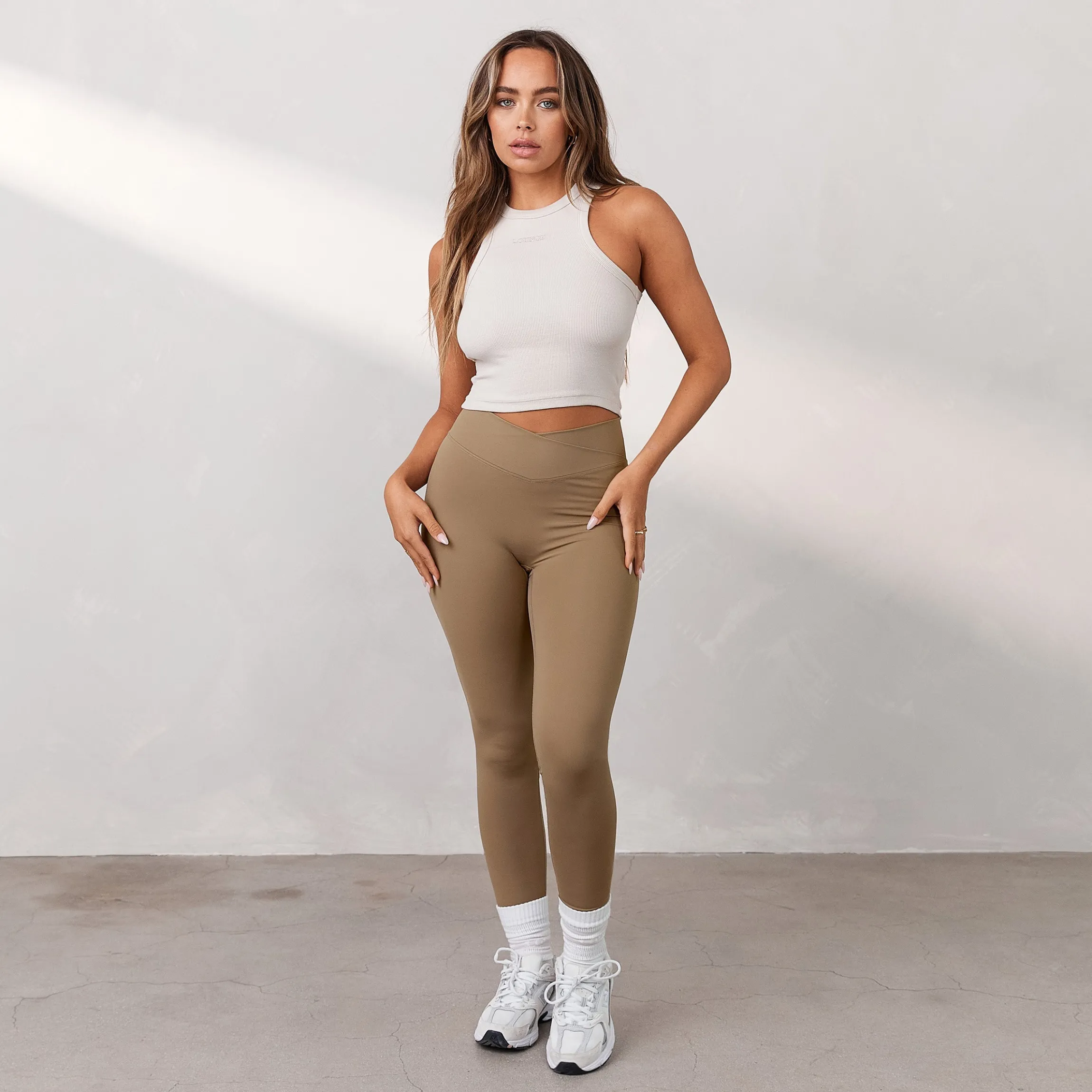 Silhouette Crossover-Leggings - Toffee