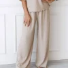 Soft Waffle Pyjamabukser - Mink