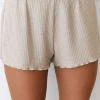 Soft Waffle Pyjamashorts - Mink