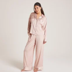Sparkle Pyjamabukser i Satin - Blush