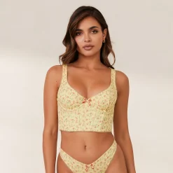 Sweet Longline BH - Citronblomstret