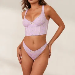 Sweet Longline BH - Lilacblomstret