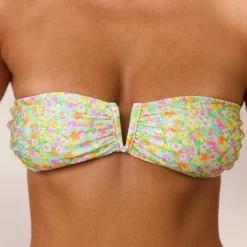 V Strapless Bandeau Bikinitop - Wild Flower