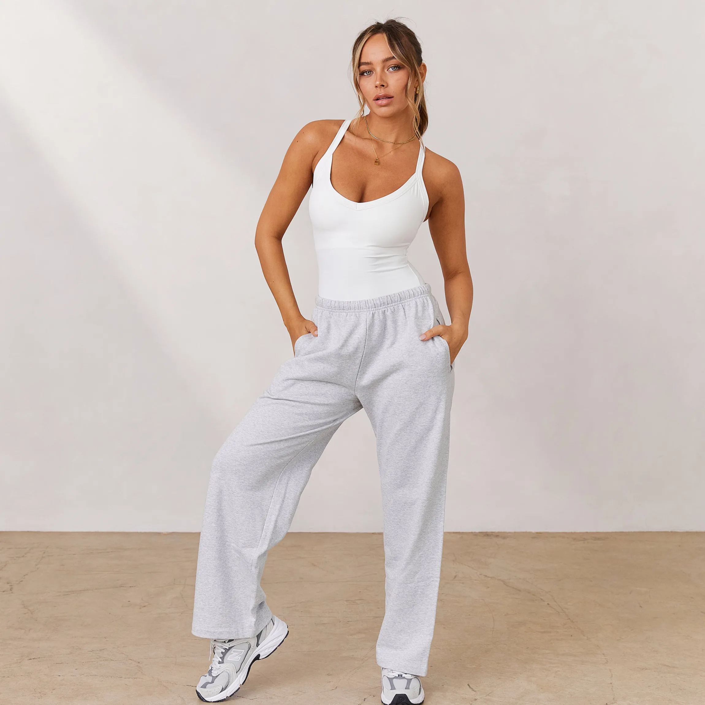 Varsity Bryderryg Bodysuit - Hvid