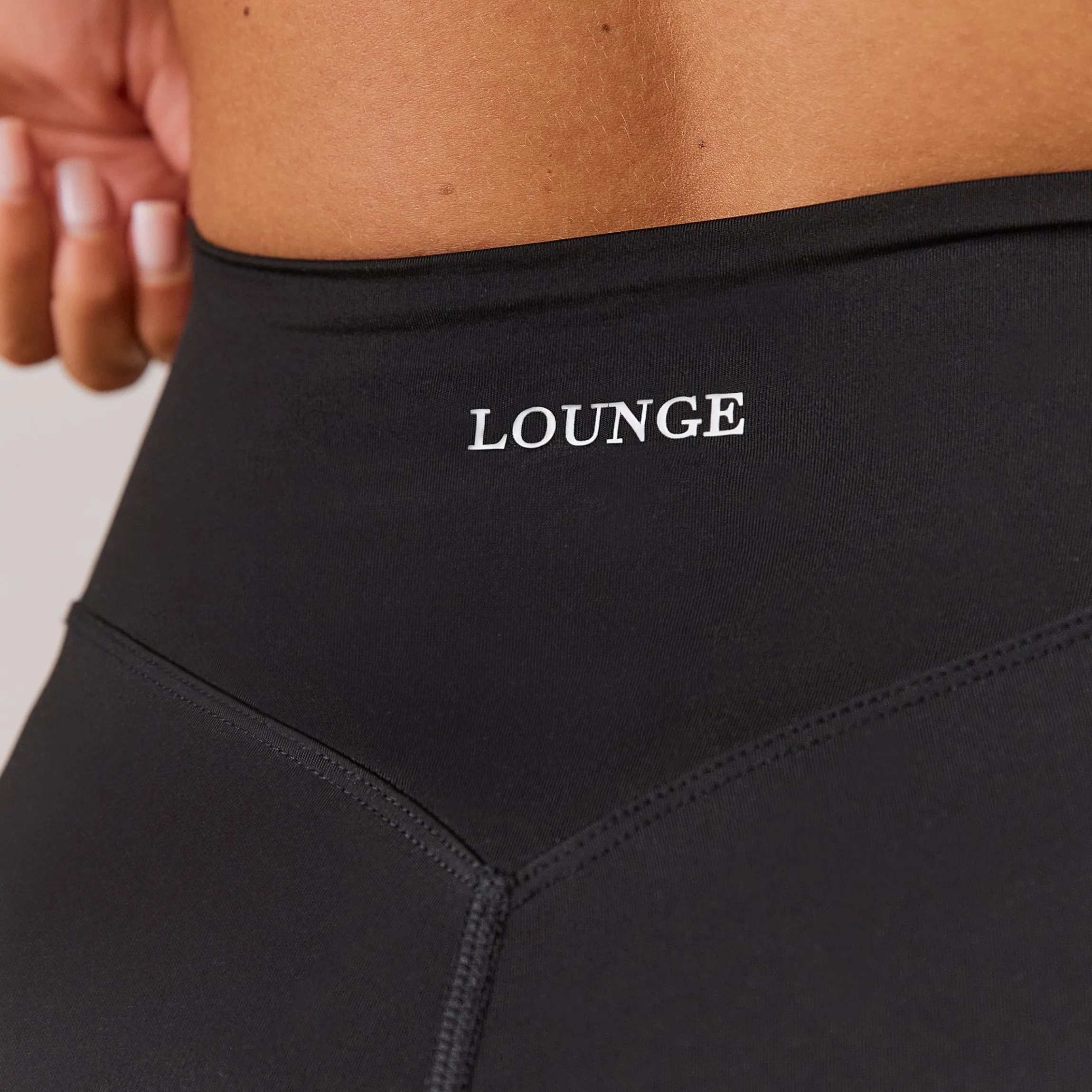 Varsity Udslåede Crossover-Leggings - Sort
