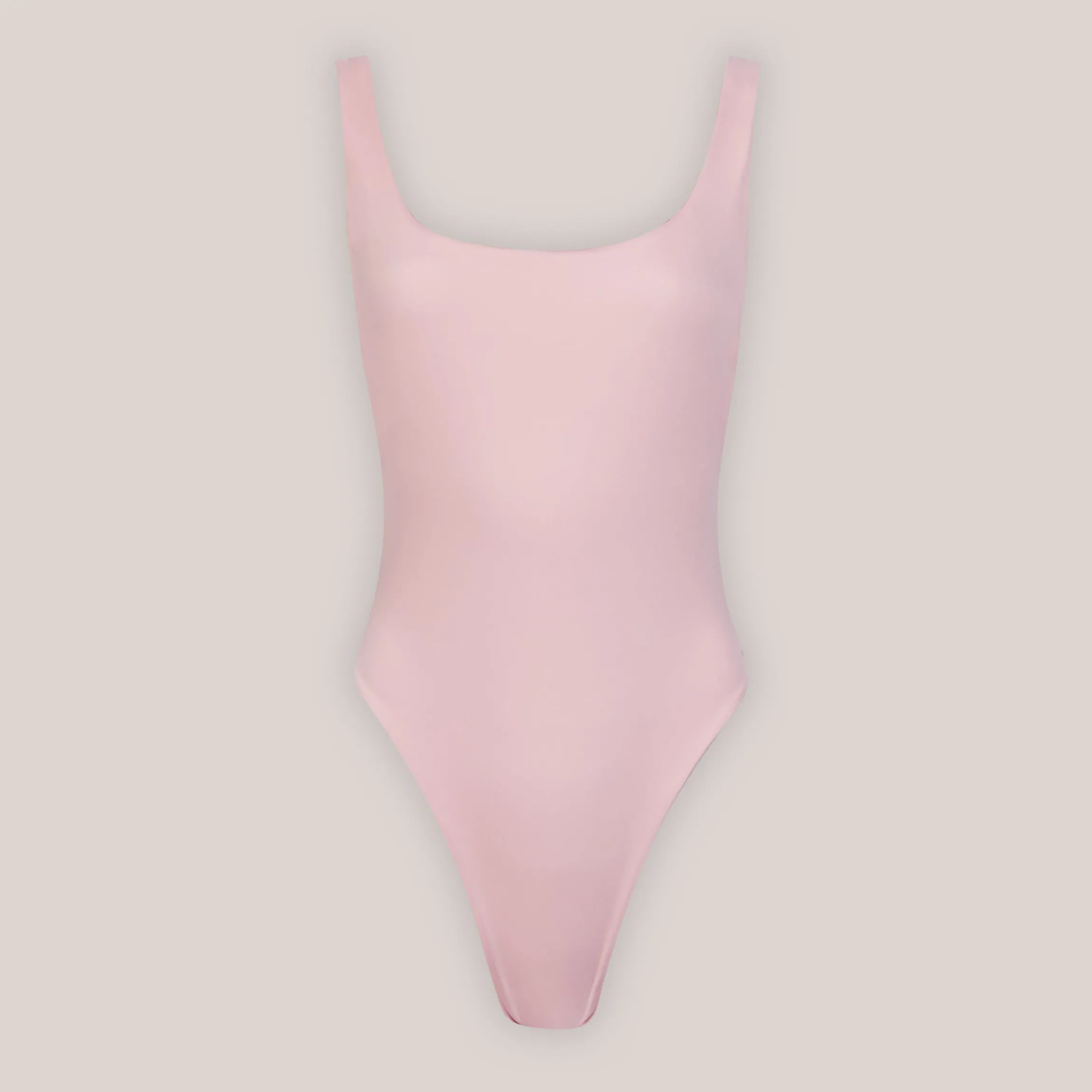 Vendbar badedragt med Høje Ben - Pink/Blomstret