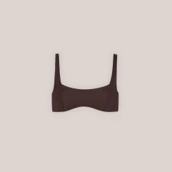Vendbar Plunge Bikinitop - Brun/Blomstret
