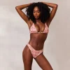 Vendbar Triangle Bikinitop - Pink/Blomstret