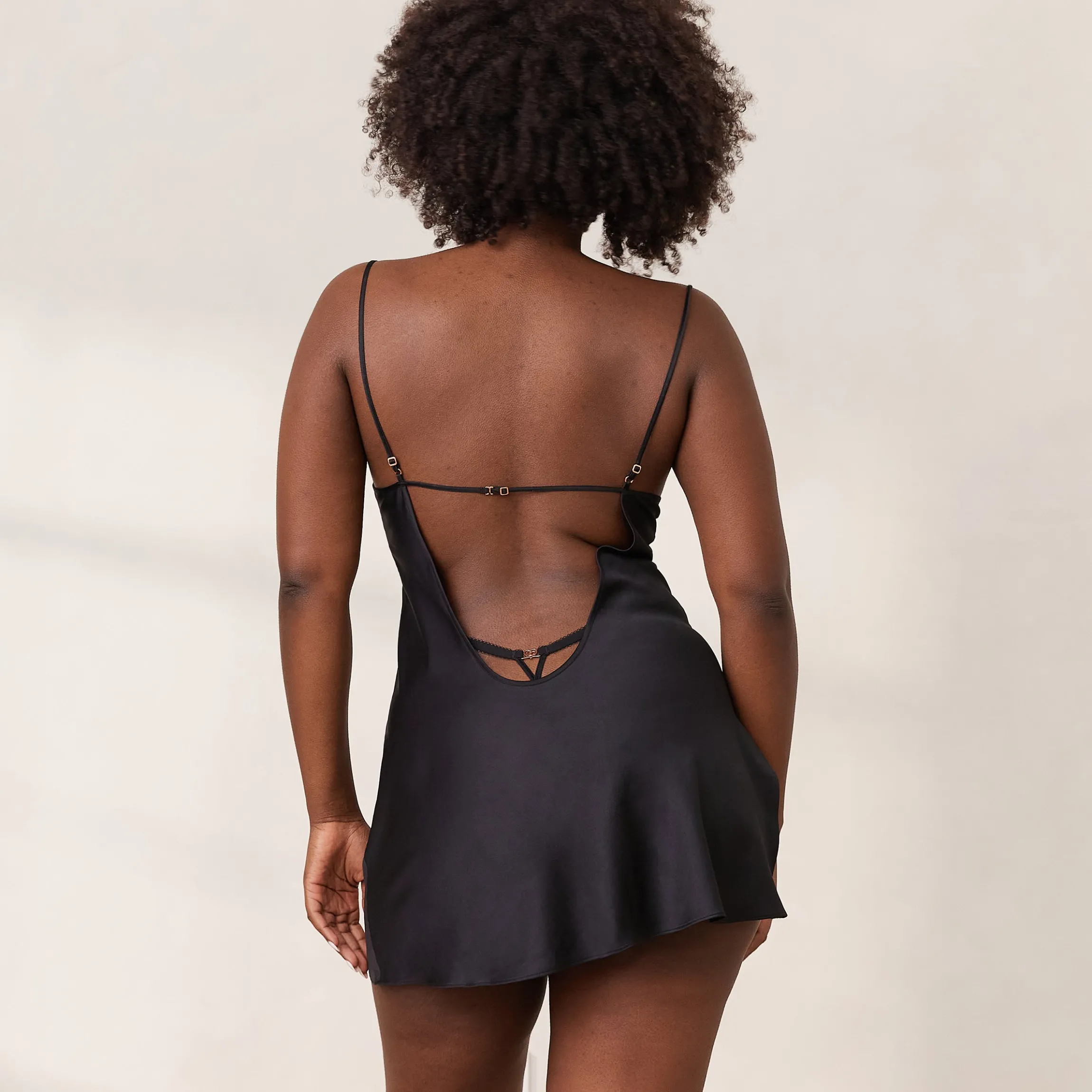 Zalia Slip Dress (sæt) - Sort